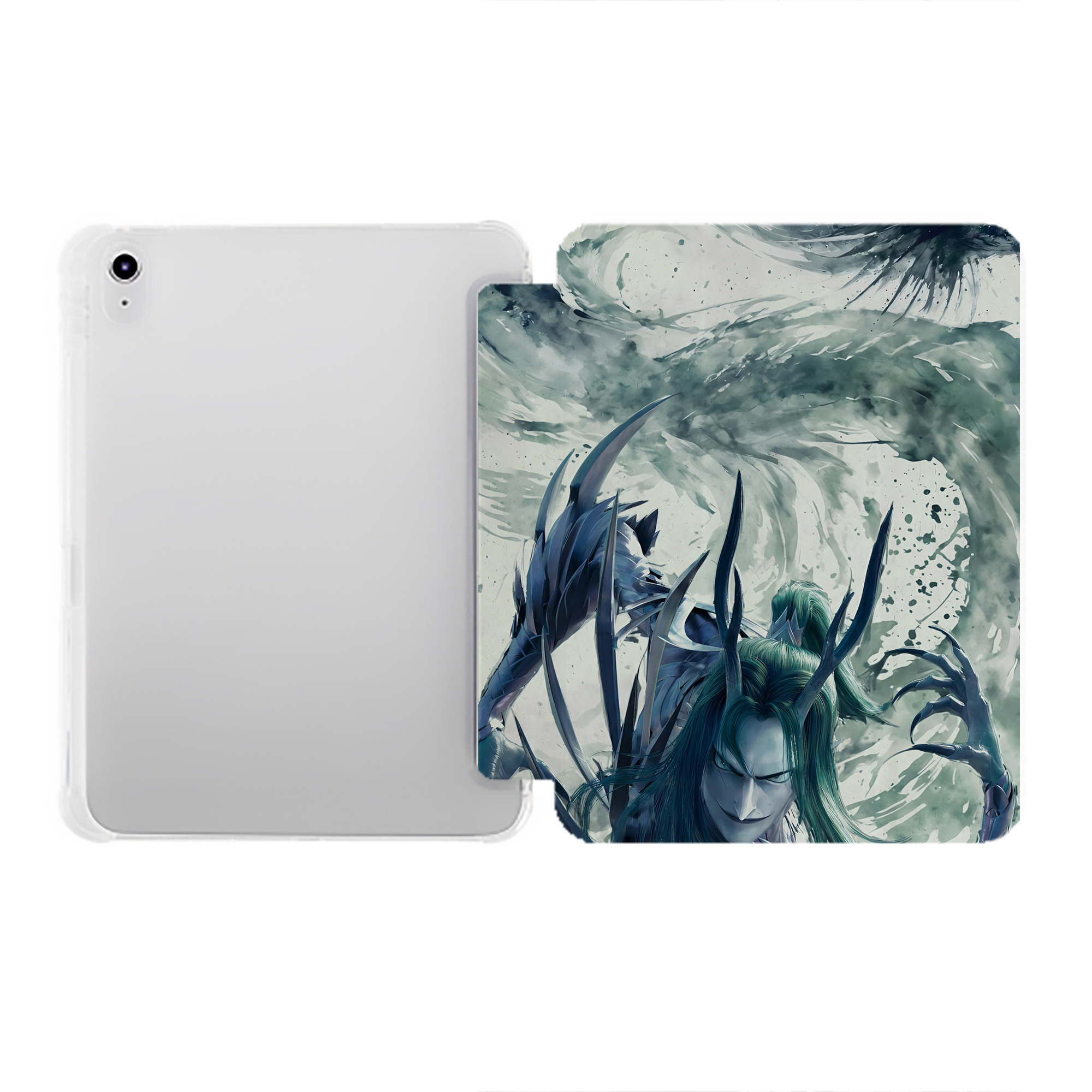 （画像用） Ne Zha 2 ナタ 魔童の大暴れ IPad ケース ペン収納付き 三つ折りスタンド PUレザー×シリコン 対応機種9.5/10.5/10.9インチ